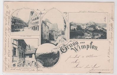 57147 Mehrbild Ak Gruß aus Wimpfen Ortsansichten 1898