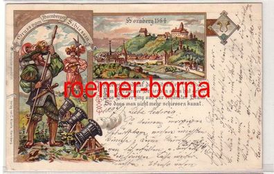 80085 Ak Gruss vom Hornberger Schiessen 1897 mit Ansicht Hornberg 1564