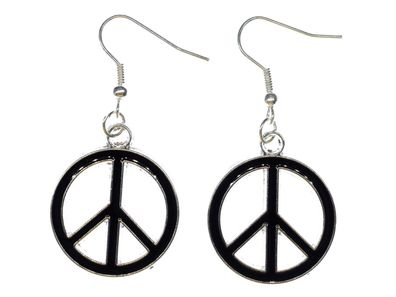 Peace Ohrringe Frieden Peace-Zeichen Miniblings Friedenszeichen Hippie schwz