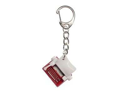 Schreibmaschine Schlüsselanhänger Miniblings Anhänger Maschine rot weiß