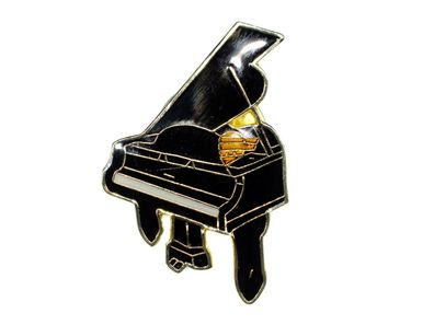 Klavier Brosche Miniblings Pin Anstecker Konzertflügel Klassik Piano Flügel gold