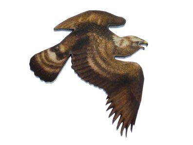 Adler Falke bedruckt LC Brosche Miniblings Anstecknadel Holz Tier Greifvogel