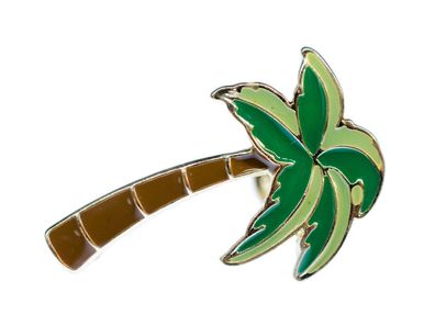 Palme Pin Miniblings Metall Brosche Urlaub Karibik Sommer Tropical Südsee Baum