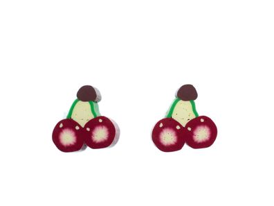 Kirschen Ohrstecker Miniblings Stecker Ohrringe Kirsche Obst Mini Sauerkirschen
