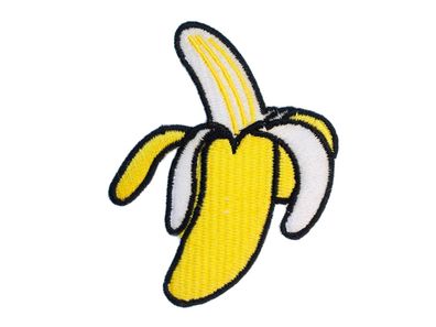 Banane Bügelbild Aufnäher Aufbügler Miniblings Patch Frucht Affe Banana 8x6 5cm