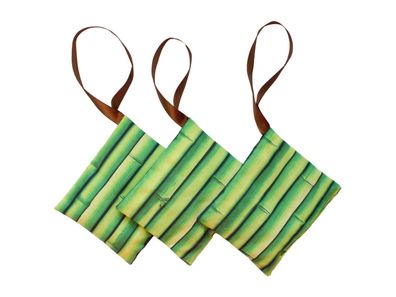 3x Lavendelkissen Miniblings Handarbeit Mottenschutz Anti Motten Bambus grün