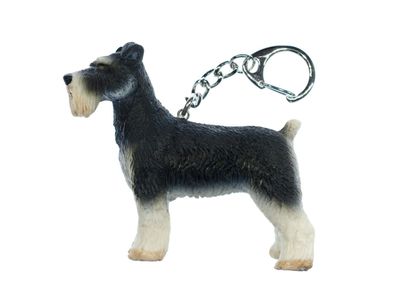 Hund Schlüsselanhänger Miniblings Schnauzer Schlüsselring Tier Haustiere 70mm
