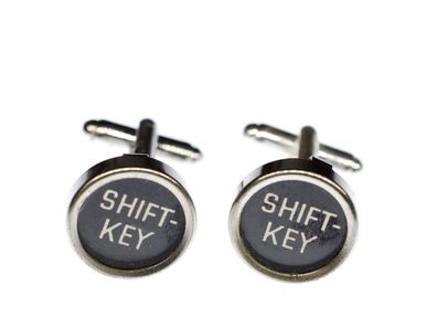 Shift Key + Box Manschettenknöpfe Schreibmaschinentaste Taste Miniblings schwarz