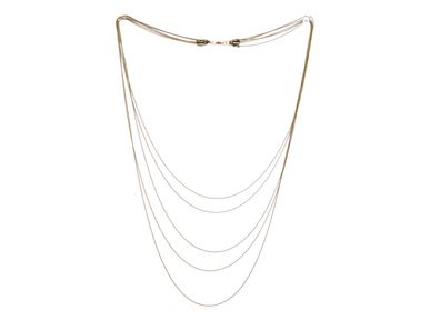 Bronze Kette Mehrfach Kugelkette Halskette Miniblings 5 Ketten 110cm feingliedrig