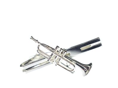 Trompete Krawattennadel Krawattenhalter + Box Miniblings Trompeter Musik silber