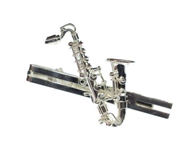 Saxofon Krawattennadel Krawattenhalter Miniblings Sax Saxophon Musik silber + Box