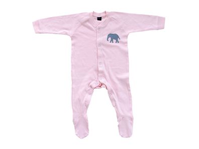 Body Baby Miniblings Kind Strampler Babybody Langarm rosa 0-3 Monate Elefant