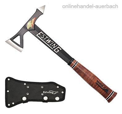 Estwing Black Eagle Tomahawk Axe Leather Grip Axt Tomahawk Outdoor Survival
