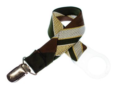 Schnullerkette Vintage Krawatte Miniblings Handarbeit Schnullerband Upcycling Braun