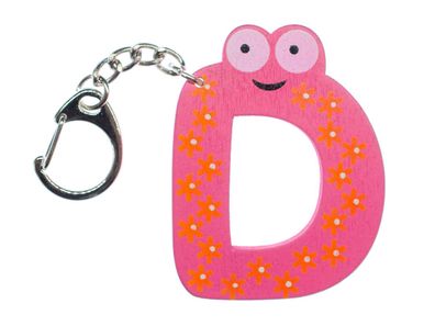 D Buchstabe Schlüsselanhänger Miniblings Anhänger Buchstaben Initiale Pink Holz
