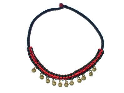 Glöckchen Kette Halskette Miniblings grün Rot Glocke Boho Orientalisch Hippie Tibet