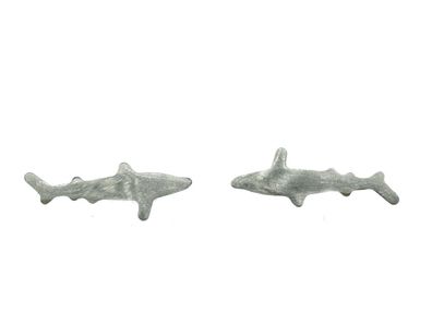 Hai 925er Echtsilber Ohrstecker Stecker Miniblings Meer Fisch Haifisch Wal Silber