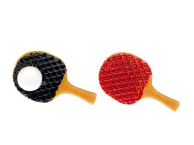 Ping Pong Ohrstecker Miniblings Stecker Sport Spiel Ball Tischtennis Schläger