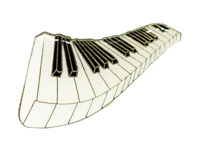 Keyboard Welle Pin Brosche Miniblings Anstecknadel Instrument Klavier MINI