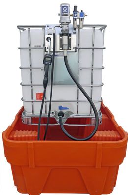 IBC Druckluftpumpenset Druckluftpumpe für Schmieröle mit Handdurchlaufzähler