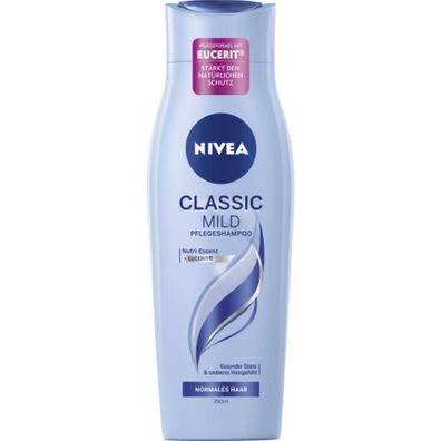 36,16EUR/1l Nivea Shampoo Classic Mild Haarshampoo Pflegeshampoo 250ml