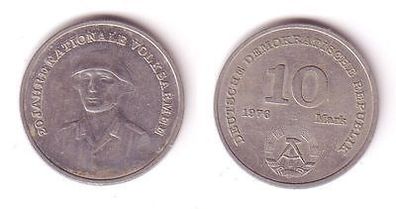 DDR Gedenk Münze 10 Mark 20 Jahre Nationale Volksarmee NVA 1976 (110644)