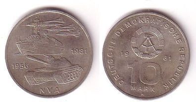 DDR Gedenk Münze 10 Mark 25 Jahre Nationale Volksarmee NVA 1981 (110639)