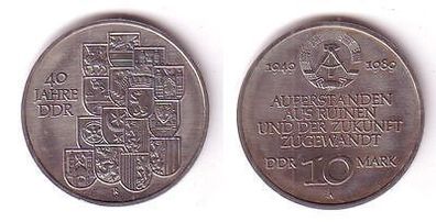 DDR Gedenk Münze 10 Mark 40. Jahrestag der DDR 1989 (110487)