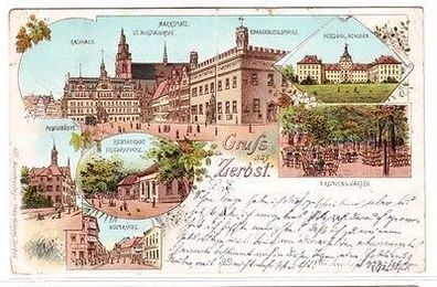 65110 Ak Lithographie Gruß aus Zerbst 1899