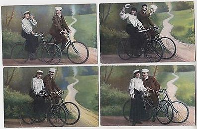 16399/4 Ak mit Motiv Fahrräder um 1910
