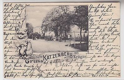 65203 Ak Gruß vom Katzenberg bei Krögis 1902