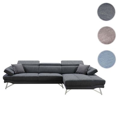 Sofa HWC-H92, Couch Ecksofa L-Form 3-Sitzer, Liegefläche