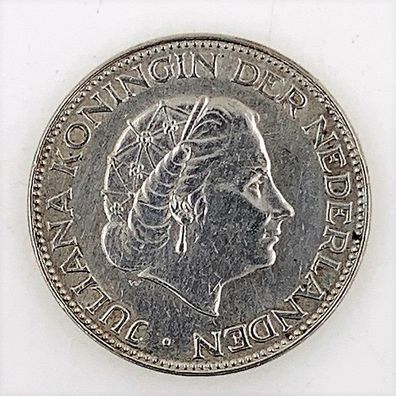 Silbermünze Niederlande 2½ Gulden, 1964