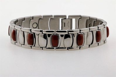 Armband aus Edelstahl mit Korallen