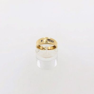 Designer Ring aus 14 kt Gold mit 0.10 ct Diamant Gr 50 EU