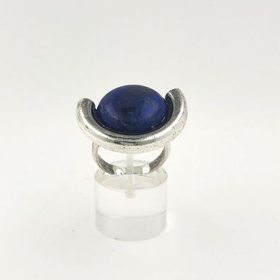 Designer Lapislazuli Damen Ring aus 925er Silber - Gr 58 EU
