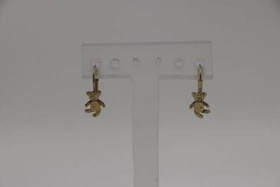 Ohrhänger aus 333er Gelbgold mit Bärchen für Kinder