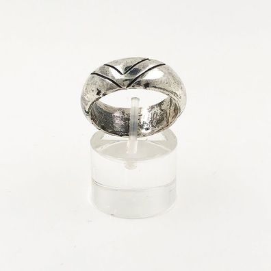 Massiver Ring gewölbt aus 925er Silber - Gr 59 EU