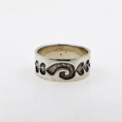 Designer Band Ring aus 925er Silber Gr 64 EU