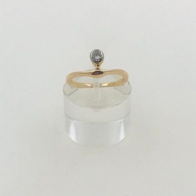 Designer Ring aus 18 kt Roségold mit 0.20 ct Diamanten Gr 46 EU