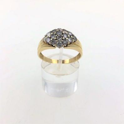 Damen Ring aus 14 kt Gold mit 1 ct Diamanten Gr 62 EU