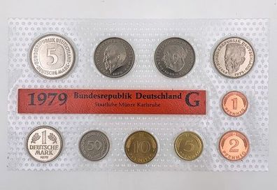 Kursmünzensatz - BRD 1979 - G - Staatliche Münze Karlsruhe