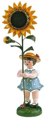 Blumenkind Mädchen mit Sonnenblume, 24cm