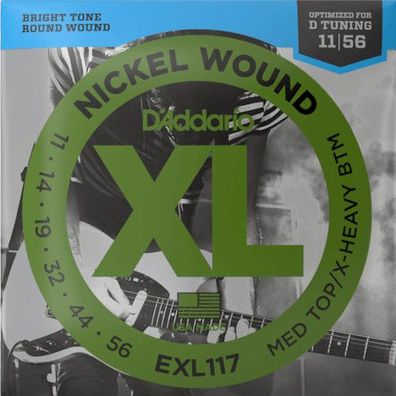 D'Addario EXL117 - medium Top / extra heavy Bottom (011-056) - Saiten für E-Gitarre