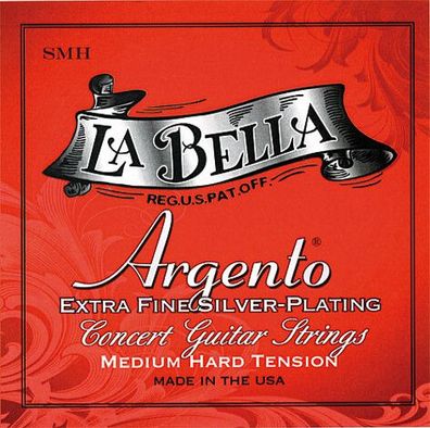 La Bella Argento extra fine silver-plating - medium/ hard - Nylonsaiten