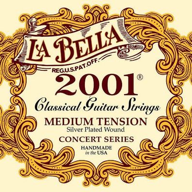 La Bella 2001, medium - Nylonsaiten für Konzertgitarre