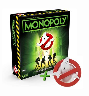 Monopoly Ghostbusters (englisch) Brettspiel + Sammlerfigur "Ghostbusters Logo"