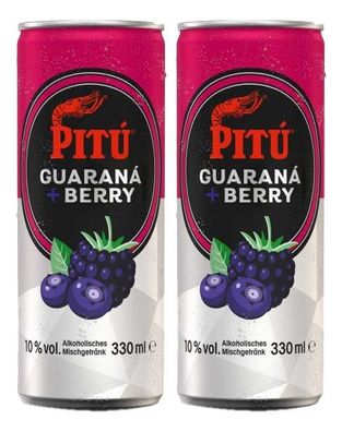 Pitu Guarana + Berry 2er Set Cocktail 2x 0,33L (10% Vol) ready to drink Alkohol