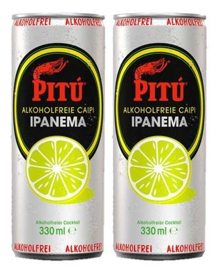 Pitu Ipanema 2er Set alkoholfreier fertig Cocktail 2x 0,33L ready to drink ohne