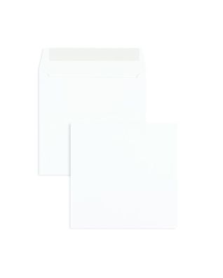 10 Briefumschläge Weiß 155x155 mm mit Haftklebung